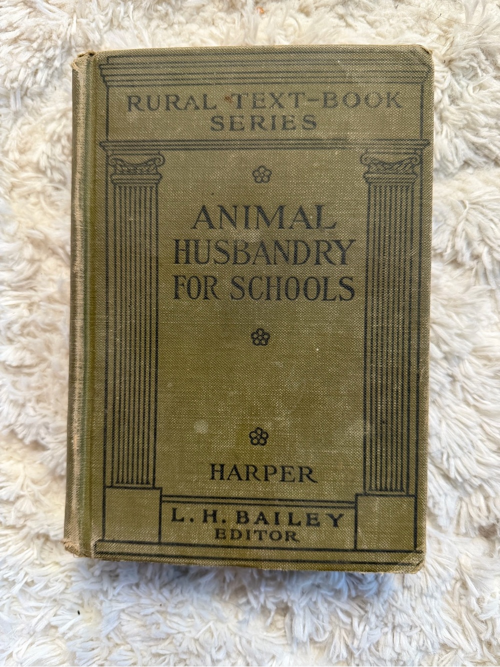 Vintage 1913 "Animal Husbandry for Schools" Hardcover Book - Merritt W. Harper